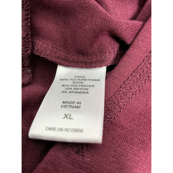 Womans Excellent Condition NY & C Pullon Casual Jogger Athletic Pants XL Maroon - Picture 5 of 9